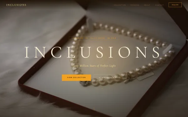 INCLUSIONS — Forty Million Years of Perfect Light