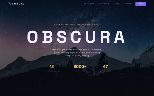 OBSCURA — Find the Light in Total Darkness