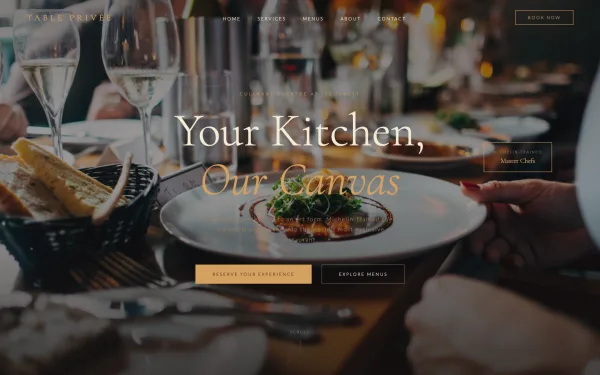 TABLE PRIVÉE — Your Kitchen, Our Canvas