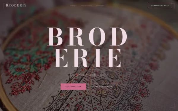 BRODERIE — Every Stitch, a Meditation