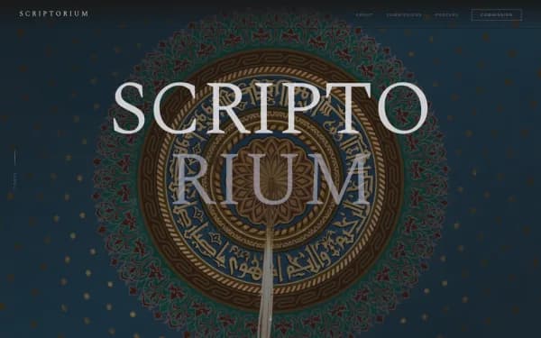 SCRIPTORIUM — Written in Gold, Read Through Ages
