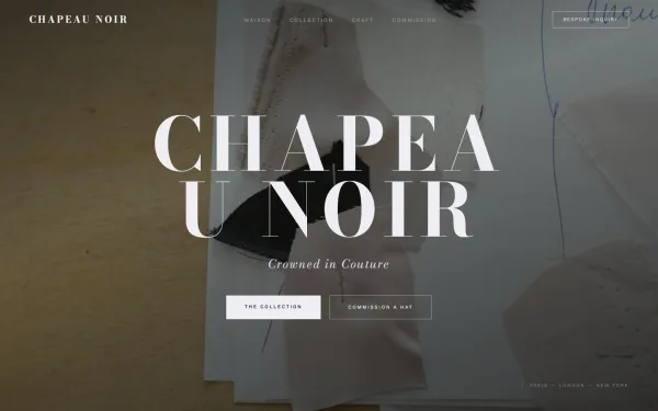 CHAPEAU NOIR — Crowned in Couture