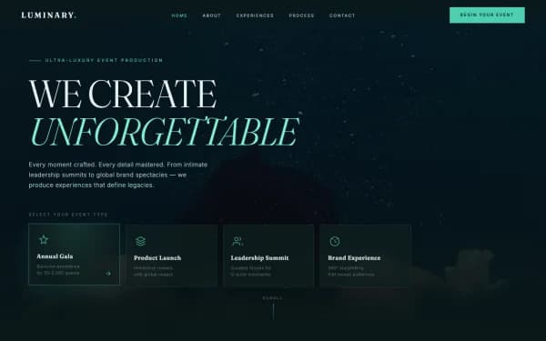 LUMINARY EVENTS — Every Moment Crafted