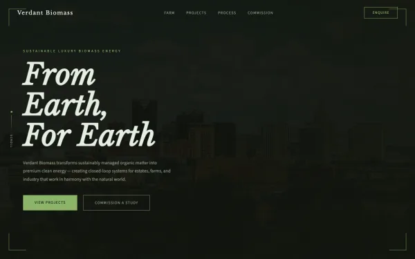 VERDANT BIOMASS — Sustainable Luxury Biomass Energy Farm