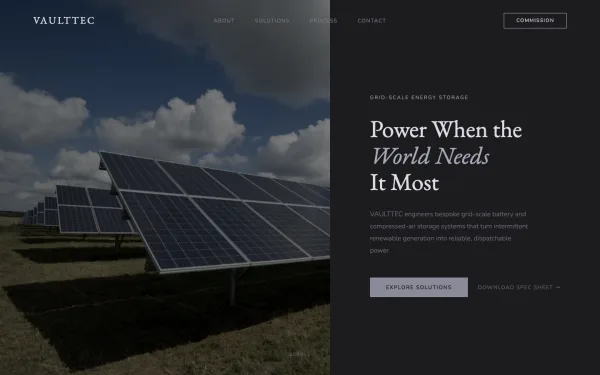 VAULTTEC — Energy Storage Vault