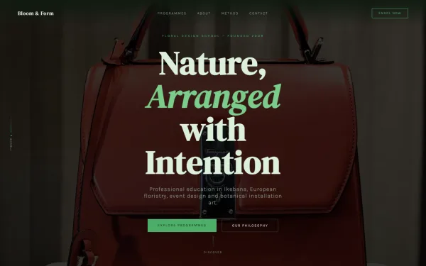 Bloom & Form Floral School — Nature, Arranged with Intention