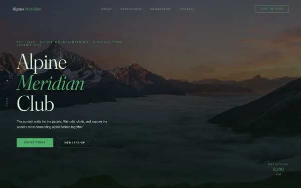 Alpine Meridian Club — The Summit Waits for the Patient