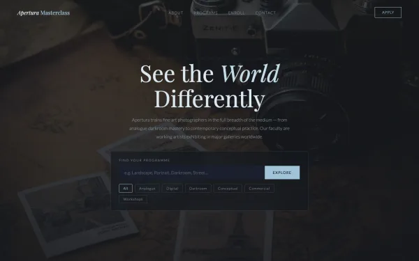 Apertura Masterclass — Fine Art Photography Education