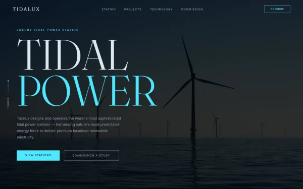 TIDALUX — Tidal Energy Station