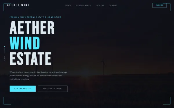 AETHER WIND — Premium Wind Energy Estate