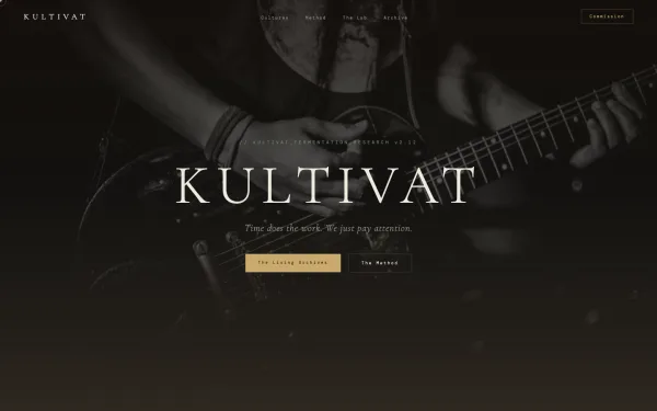 KULTIVAT — Time Does the Work. We Just Pay Attention.