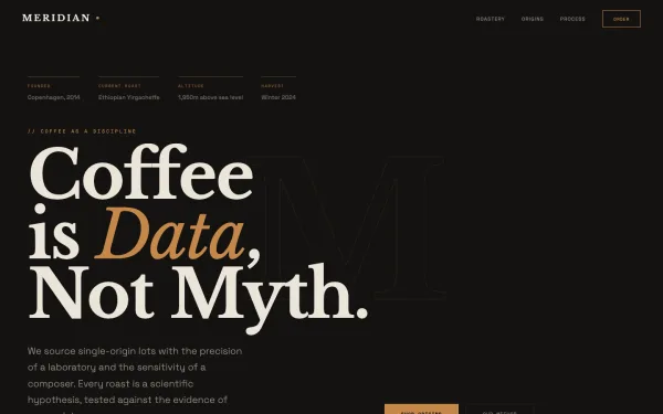 MERIDIAN — Precision Micro-Roastery