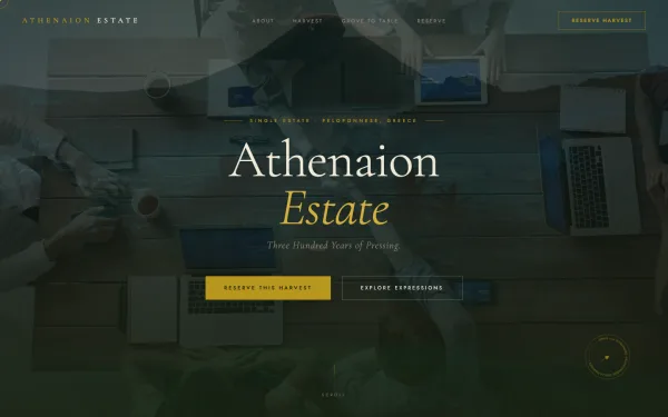 ATHENAION ESTATE — Luxury Olive Oil Landing Page